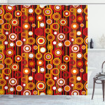 Striped Backdrop Circles Shower Curtain