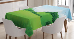 Forest Hills With Scenic View Printed Tablecloth Home Decor