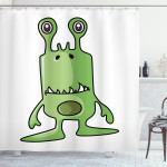 Single Monster Sharp Teeth Shower Curtain
