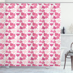 Hand Paint Hearts Shower Curtain