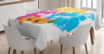 Hawaii Hibiscus Flower Printed Tablecloth Home Decor