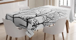 Fall Tree Without Leaves Printed Tablecloth Home Decor