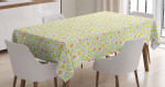 Tiny Twiggy Tulip Flowers Printed Tablecloth Home Decor