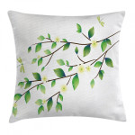 Flower And Dragonflies Art Printed Cushion Cover