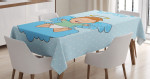 Family Love Life Joyful Printed Tablecloth Home Decor