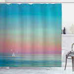 Ombre Calm Sea Tides Artwork Shower Curtain