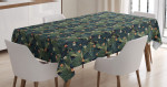 Exotic Summer Foliage Flora Printed Tablecloth Home Decor