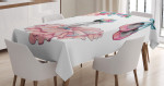 Dancer Girl In Flowers Art Printed Tablecloth Home Decor