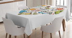 Heart With Sport Printed Tablecloth Home Decor
