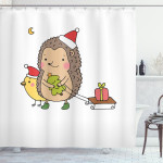 Cartoon Bird And Tree Shower Curtain