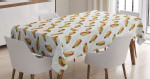 Delicious Food With Veggies Printed Tablecloth Home Decor