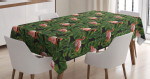 Exotic Bird And Monstera Printed Tablecloth Home Decor