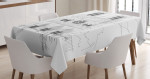 Simple Drawing Printed Tablecloth Home Decor