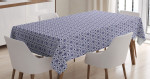 Abstract Repetitive Flowers Printed Tablecloth Home Decor