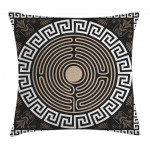 Grecian Fret And Wave Art Printed Cushion Cover