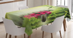 Stones Bamboo Leaves Printed Tablecloth Home Decor