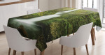 Waterfall Oregon Bridge Printed Tablecloth Home Decor