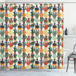 Mexican Succulent Plant Shower Curtain