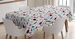 Hair Brushes And Combs Printed Tablecloth Home Decor