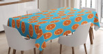 Exotic Citrus Fruit Round Pattern Printed Tablecloth Home Decor
