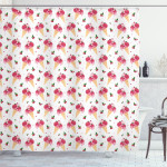 Melting Cranberry Top Shower Curtain