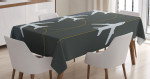 Landed Parked Airplanes Printed Tablecloth Home Decor