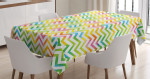 Colorful Geometrical Zigzag Printed Tablecloth Home Decor