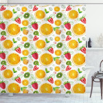 Fresh Citrus Kiwi Lemon Shower Curtain