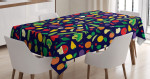 Vegetables And Fruits Cartoon Printed Tablecloth Home Decor