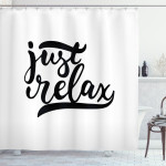 Minimalist Style Lettering Shower Curtain