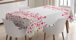 Heart Leaves Flowers Printed Tablecloth Home Decor