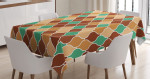 Vintage Lattice Art Pattern Printed Tablecloth Home Decor