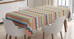 Tones Zigzags Printed Tablecloth Home Decor