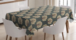 Art Nouveau Poppies Pattern Printed Tablecloth Home Decor