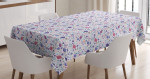 Planets Celestial Items Pattern Printed Tablecloth Home Decor