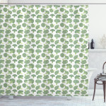 Hatched Broccoli Pattern Shower Curtain