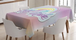 Gay Pride Clouds And Rainbow Printed Tablecloth Home Decor