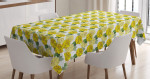 Graphical Spring Flowers Printed Tablecloth Home Decor