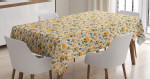 Colorful Floral Gothic Item Pattern Printed Tablecloth Home Decor