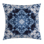 Blue Tie Dye Hippie Art Printed Cushion Cover