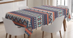 Oriental Zigzags And Lines Printed Tablecloth Home Decor