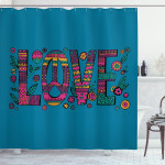 Love Wording In Hip Style Shower Curtain