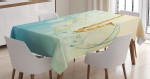 Musical Notes Vibes Pattern Printed Tablecloth Home Decor