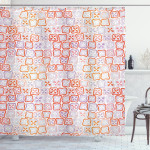 Four-petal Abstract Flowers Shower Curtain