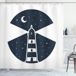 Lighthouse Night Shower Curtain