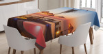 Ocean View At Sunset Printed Tablecloth Home Decor