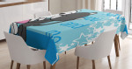 Love You And Me With Cats Printed Tablecloth Home Decor