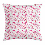 Pink Romance Pattern Art Printed Cushion Cover