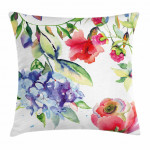 Summer Flowers Branch Art Printed Cushion Cover