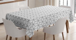 Geometric Square Shape Pattern Printed Tablecloth Home Decor